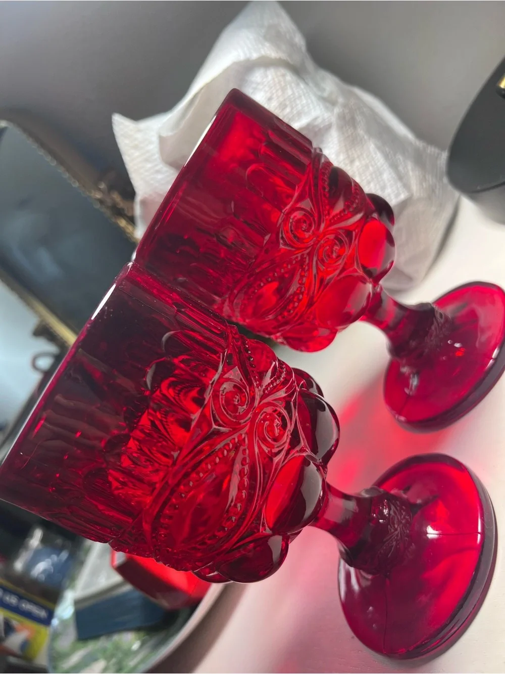Ruby Red Vintage  Mosser or L.G. Wright 